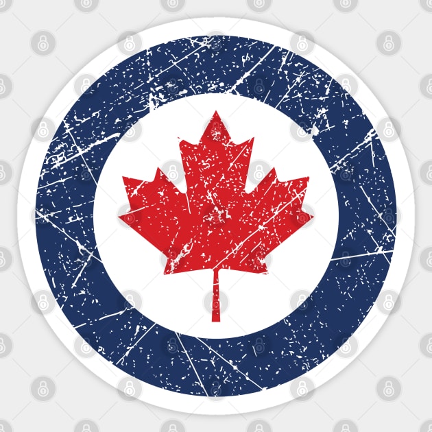 Canada Roundel Vintage Sticker by Mandra